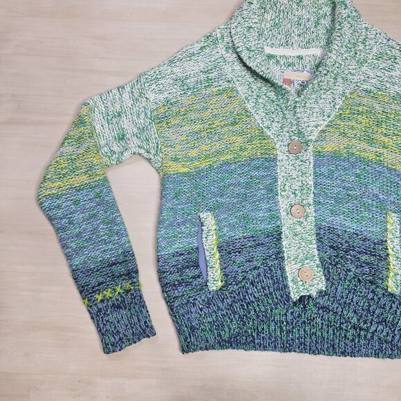 Anthropologie Pilcro Mountain Sunset Embroidered Cardigan Sweater Size Small - Picture 5 of 10